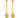 Set of 2 heart-shaped spoons | gold