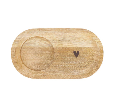 serveerplankje hout hartje | naturel