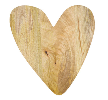 serveerplank hout hartvorm | naturel
