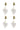 Set van 4 tafelkleed hangers hartje wit/goud met goudkleurige clips, van Zusss.