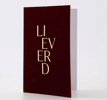wenskaart velvet lieverd donkerrood | dark red