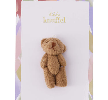 Ansichtkaart teddy dikke knuffel multicolor met bruine pluche knuffel op witte kaart van Zusss