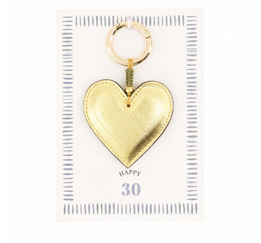 ansichtkaart sleutelhanger happy 30 | white / ash blue