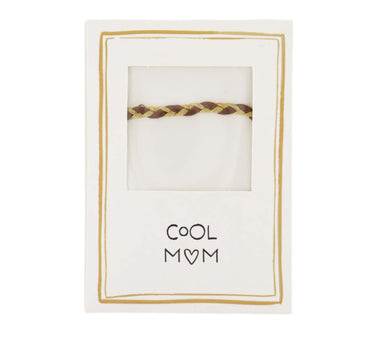 armbandje gevlochten cool mom | white / ochre