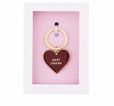 sleutelhanger in doosje best friend | dark red