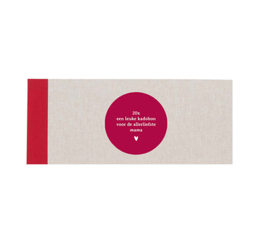 giftcards book mom | red / linen