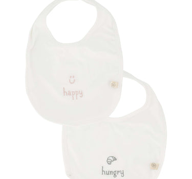 set van 2 slabbetjes wit | white