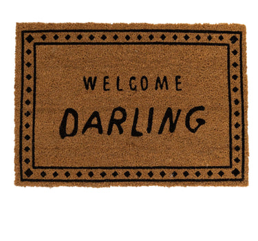 Fußmatte „Welcome Darling“ braun/schwarz | braun / schwarz