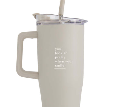 tumbler pretty smile | sand