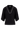 V-neck woven top with zigzag detail | black by Zusss, loose-fitting black top with white zigzag detailing along the V-neck.