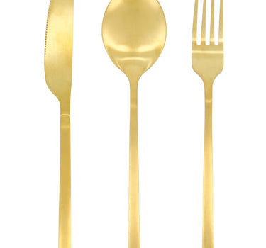 3-piece gold cutlery set | gold