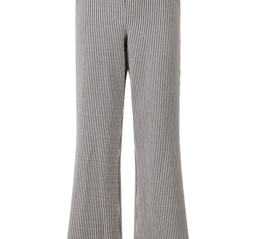 striped wide-leg pants | white / dark blue