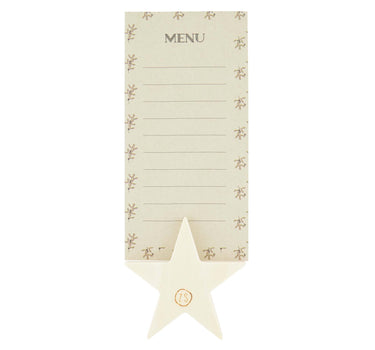 menu cards with wooden stand star | natural-Zusss