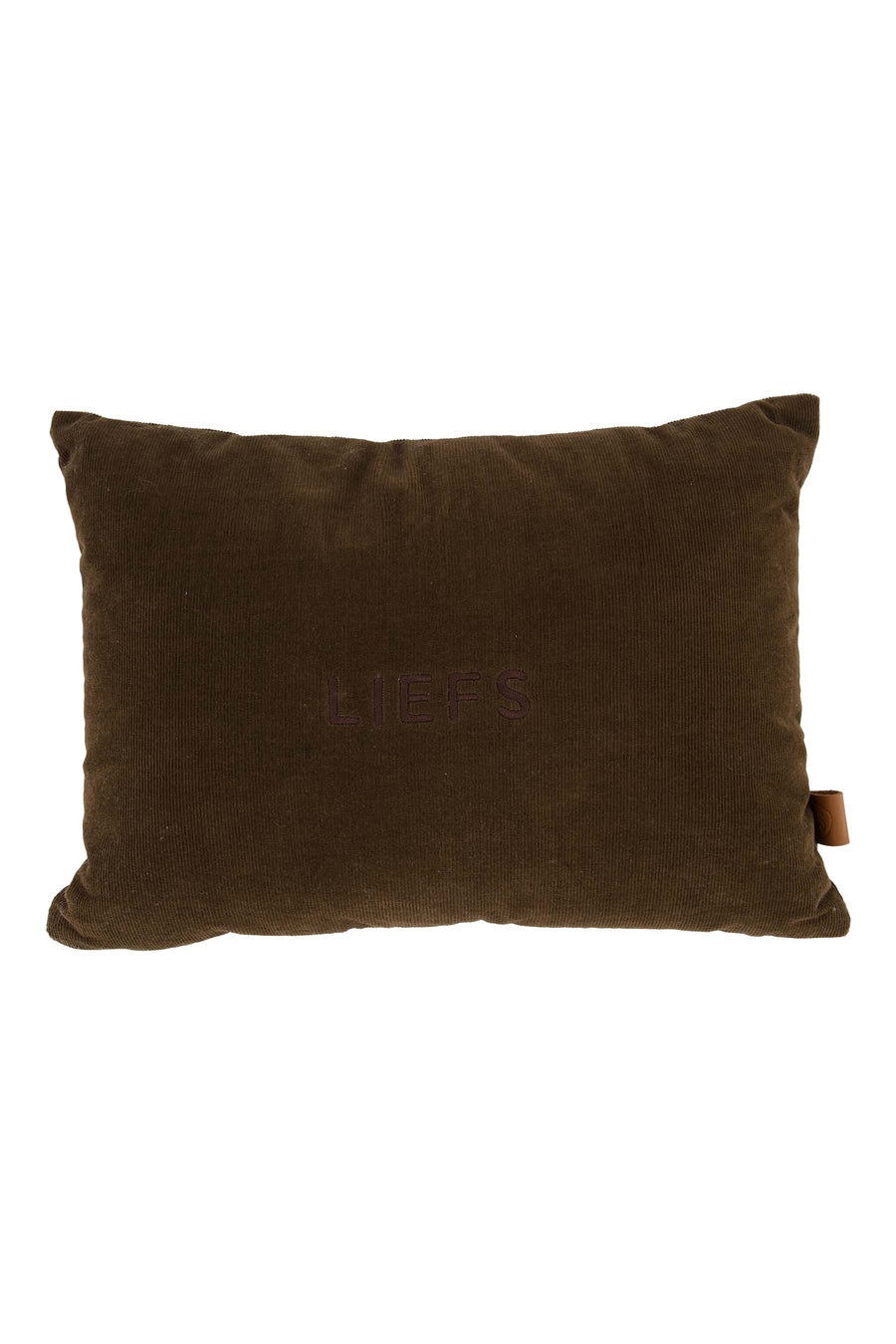 kussen corduroy liefs 35x25cm bruin | bruin