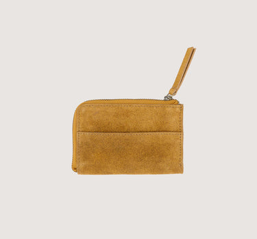 suede pasjeshouder | mid brown