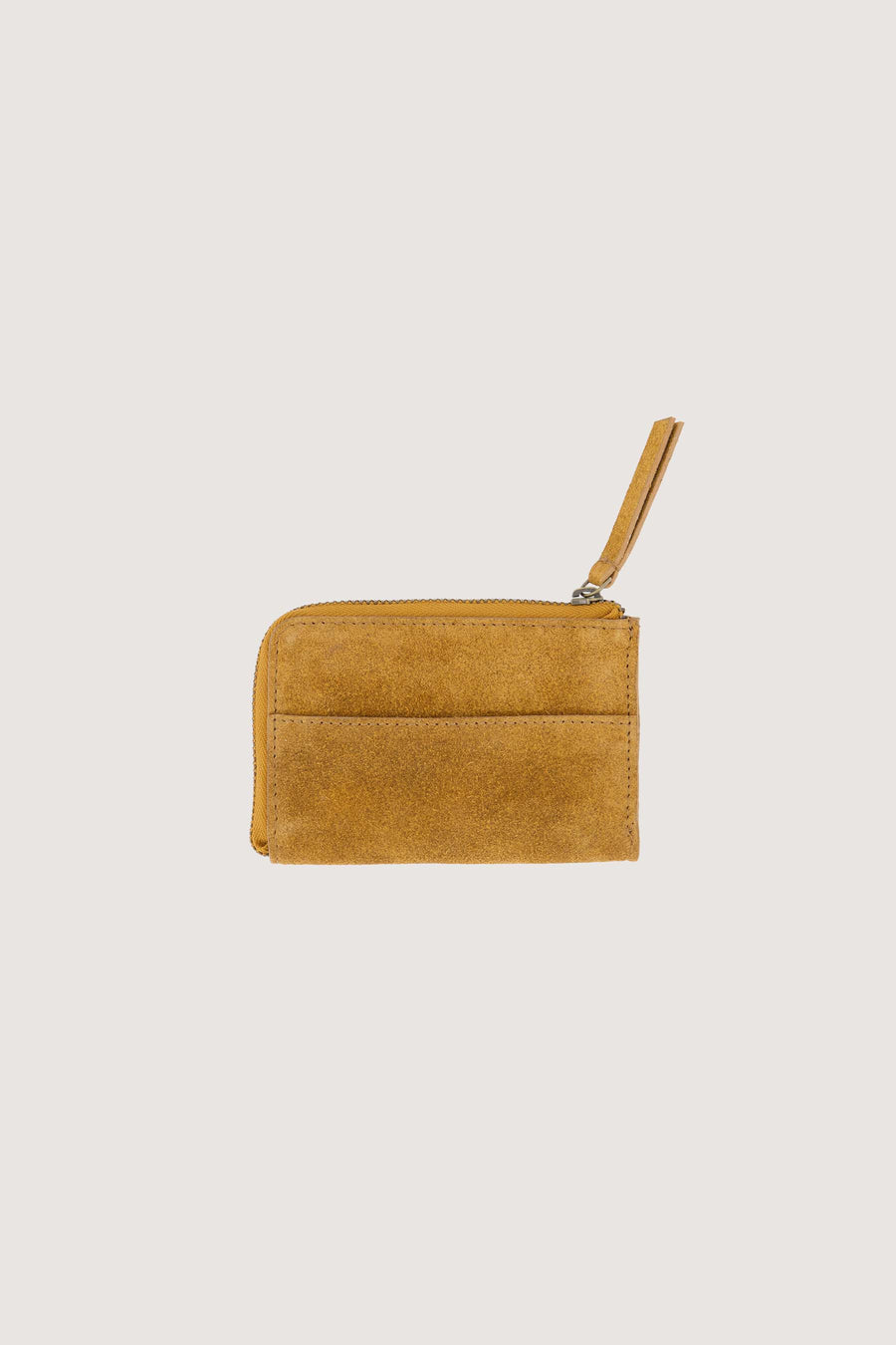 suede pasjeshouder | mid brown
