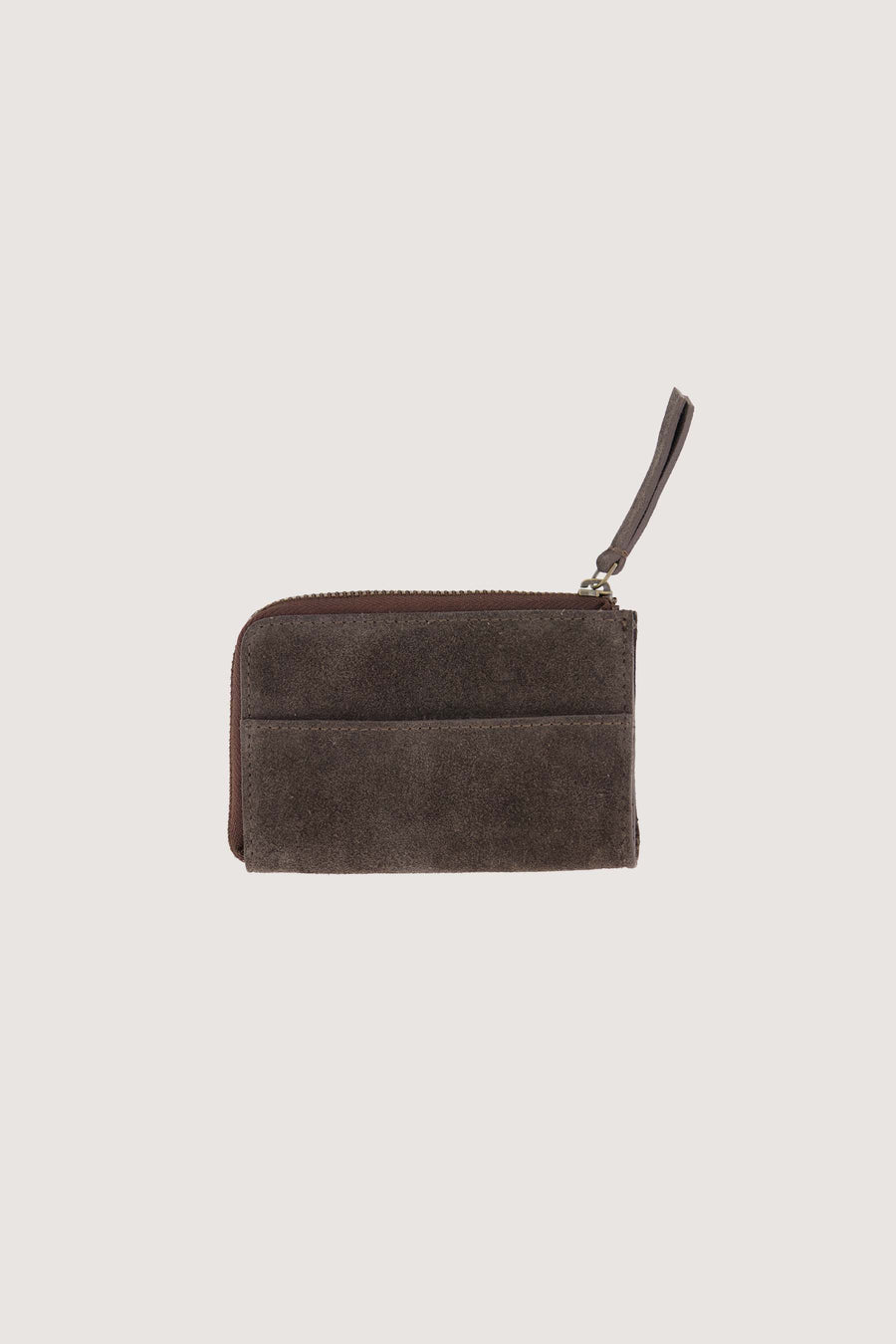 suede pasjeshouder | dark choco
