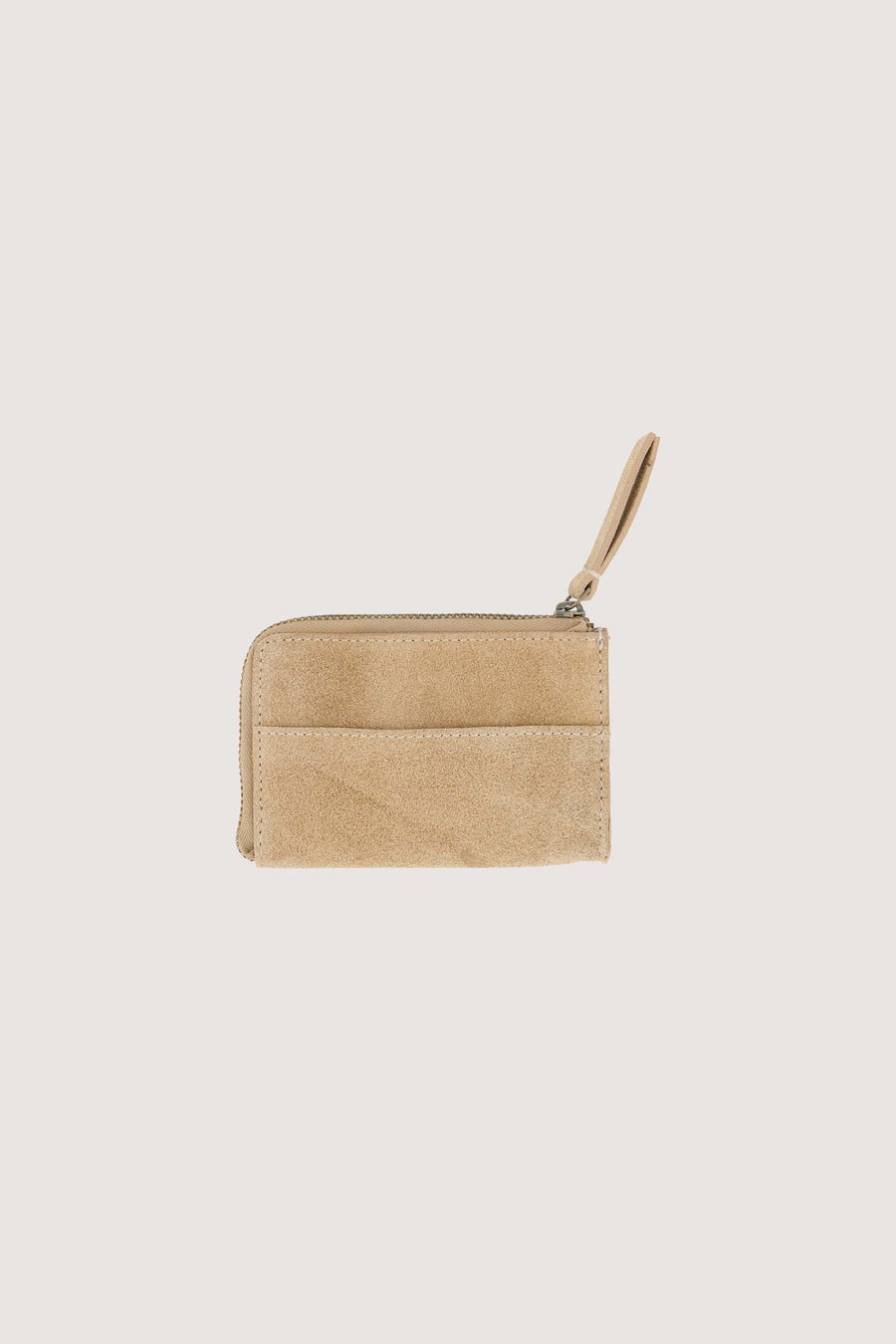 suede pasjeshouder | grey oyster