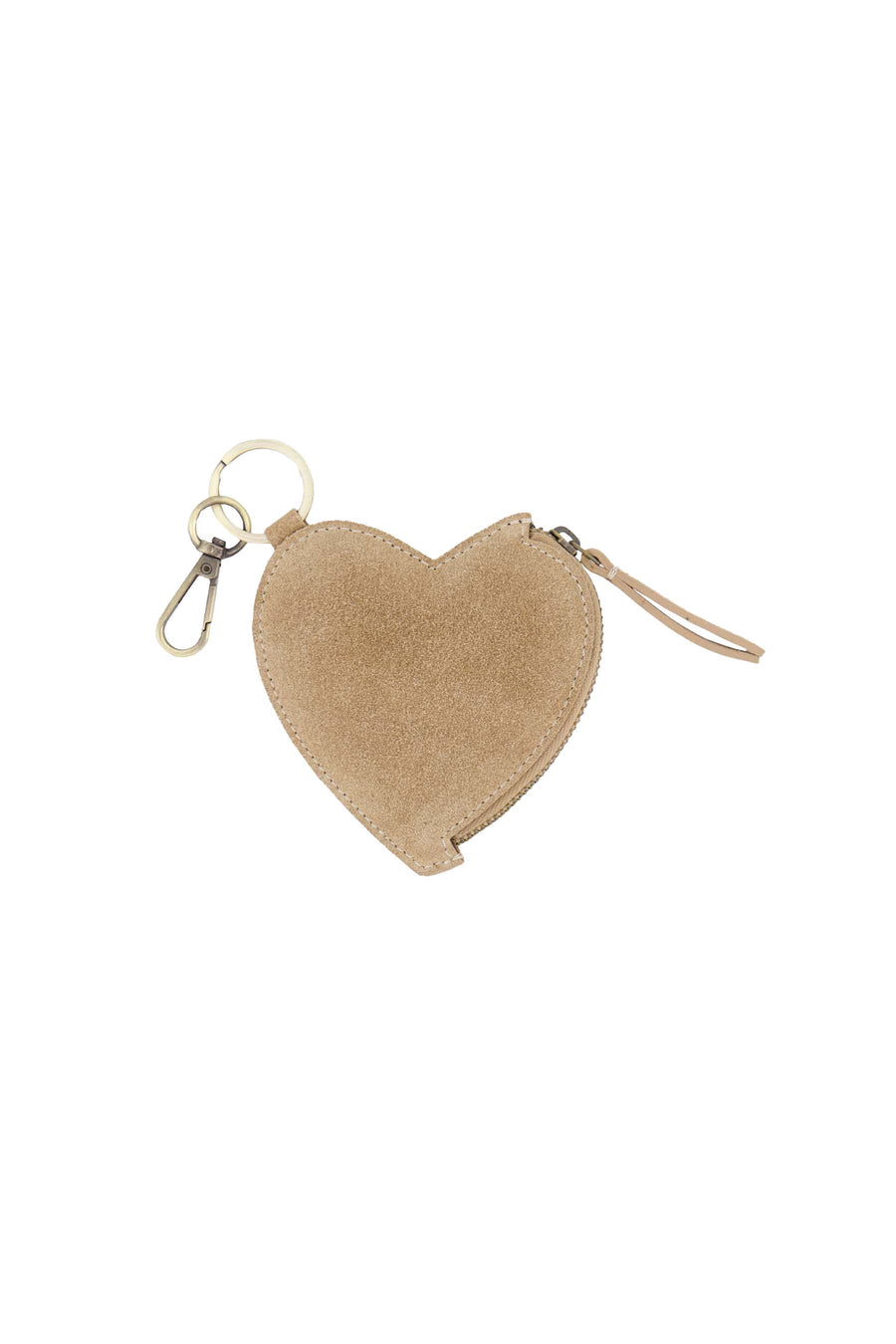 suede hartjes portemonnee | grey oyster
