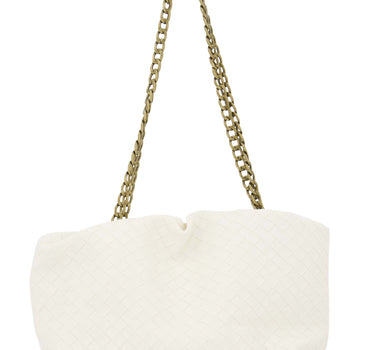 gevlochten tas klein | off white