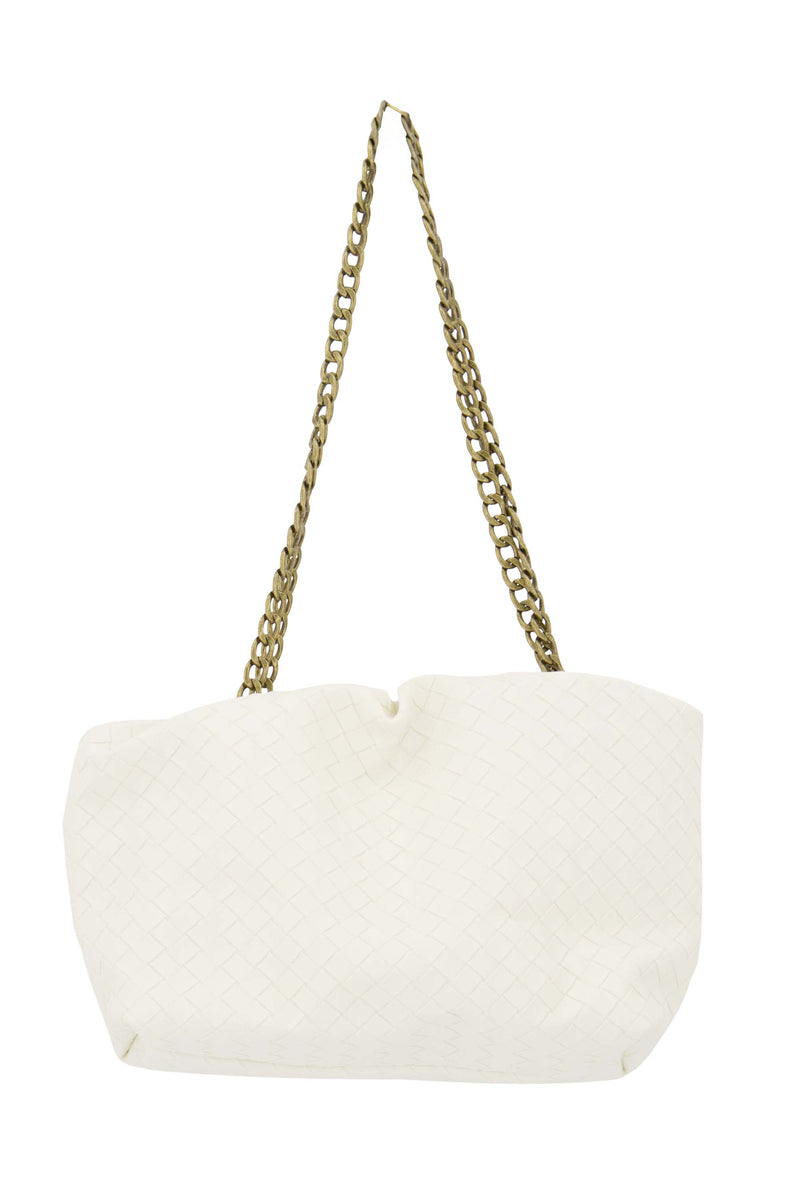 gevlochten tas klein | off white