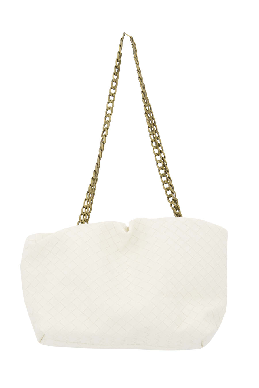 gevlochten tas klein | off white