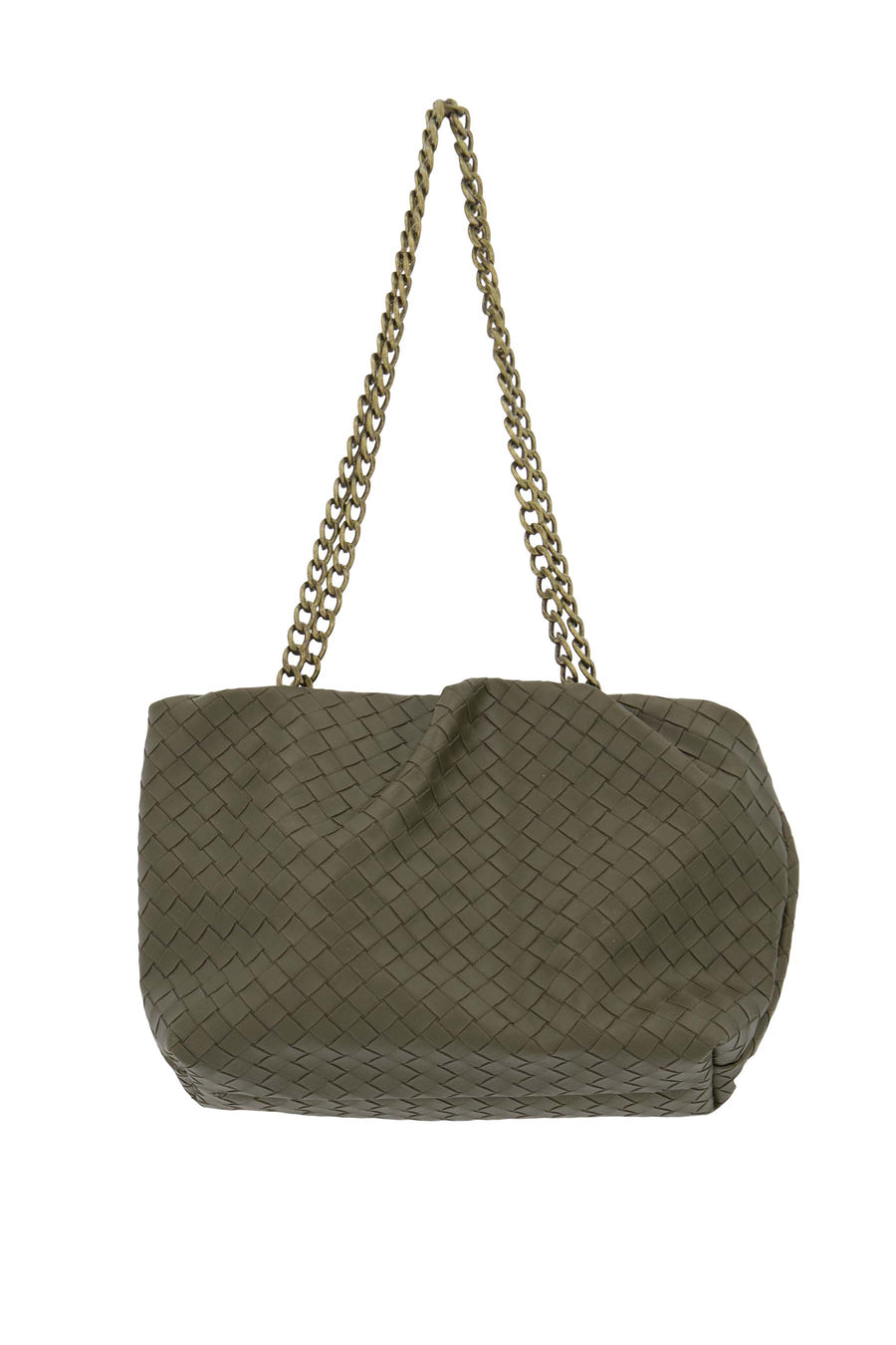 gevlochten tas klein | light mossgreen