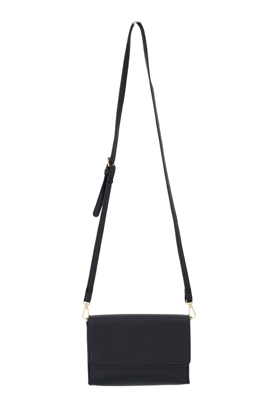 clutch with heart-shaped mirror | black