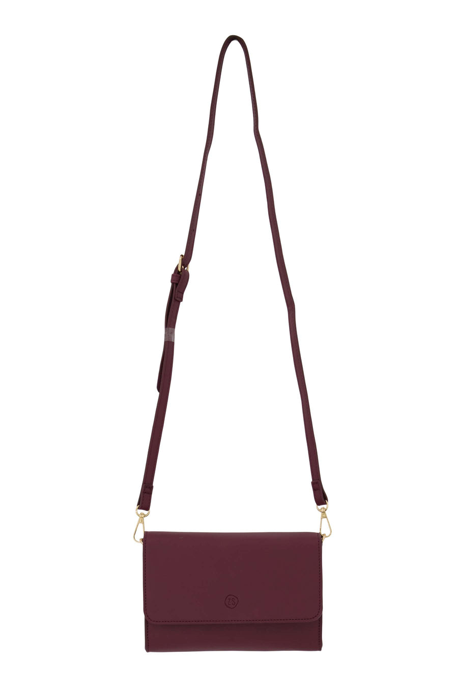 clutch with heart mirror | eggplant