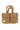 padded puffer tas met hart hanger | hazelnut