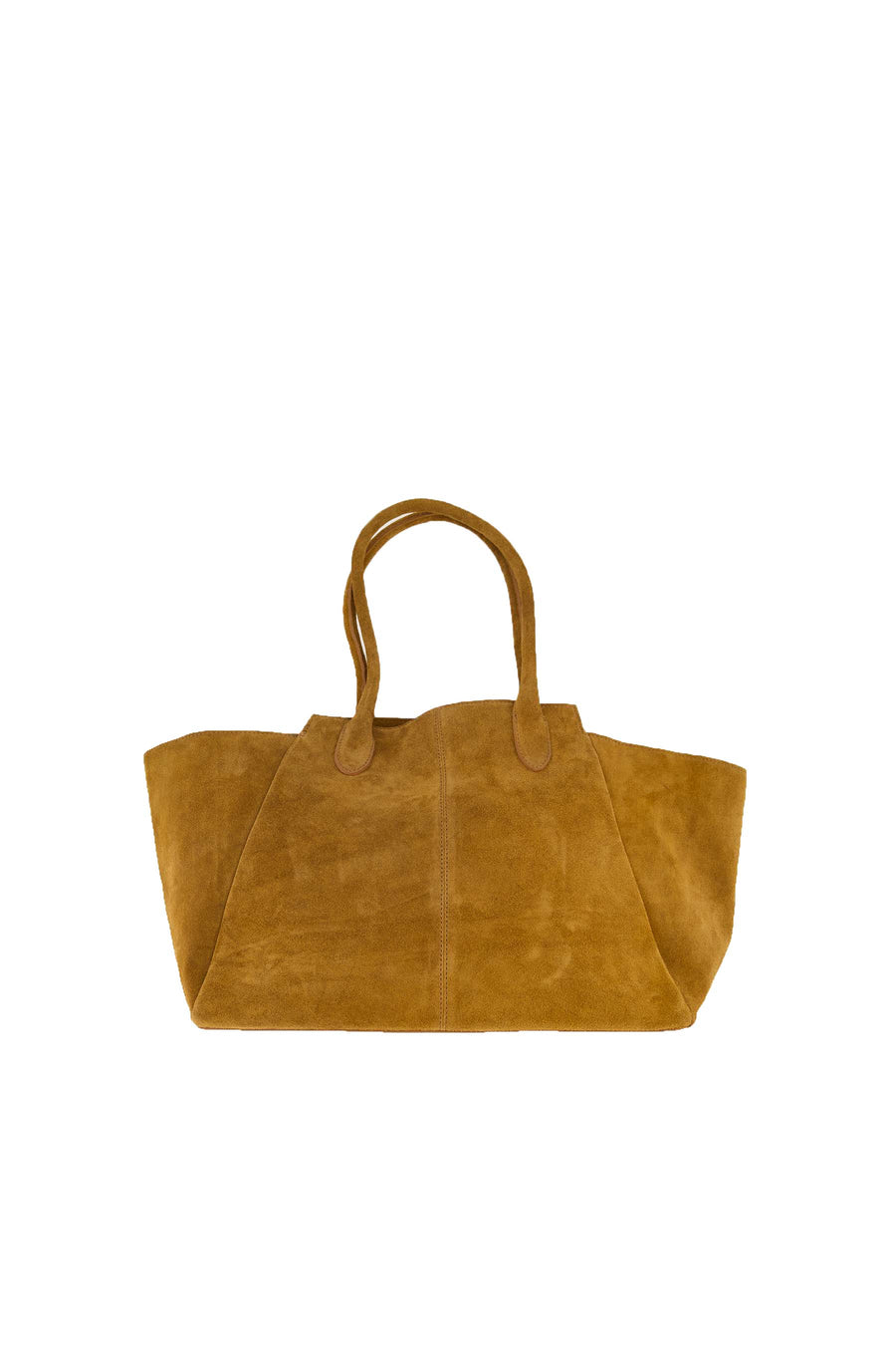 suede shopper | mid brown