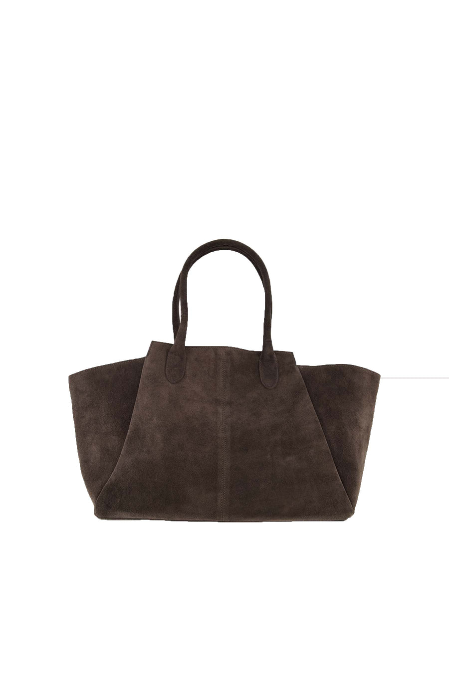 suede shopper | dark choco