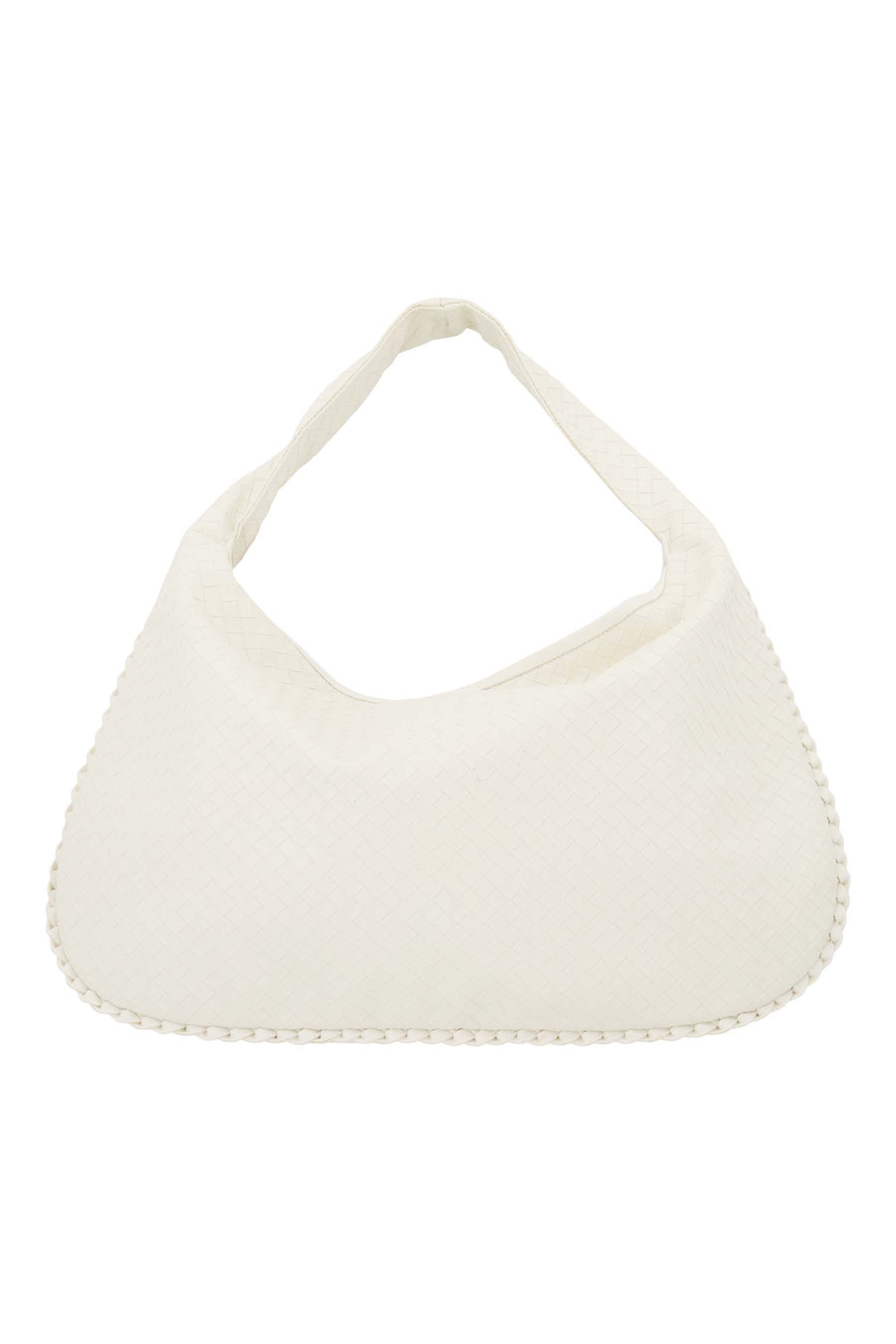 grote gevlochten tas | off white