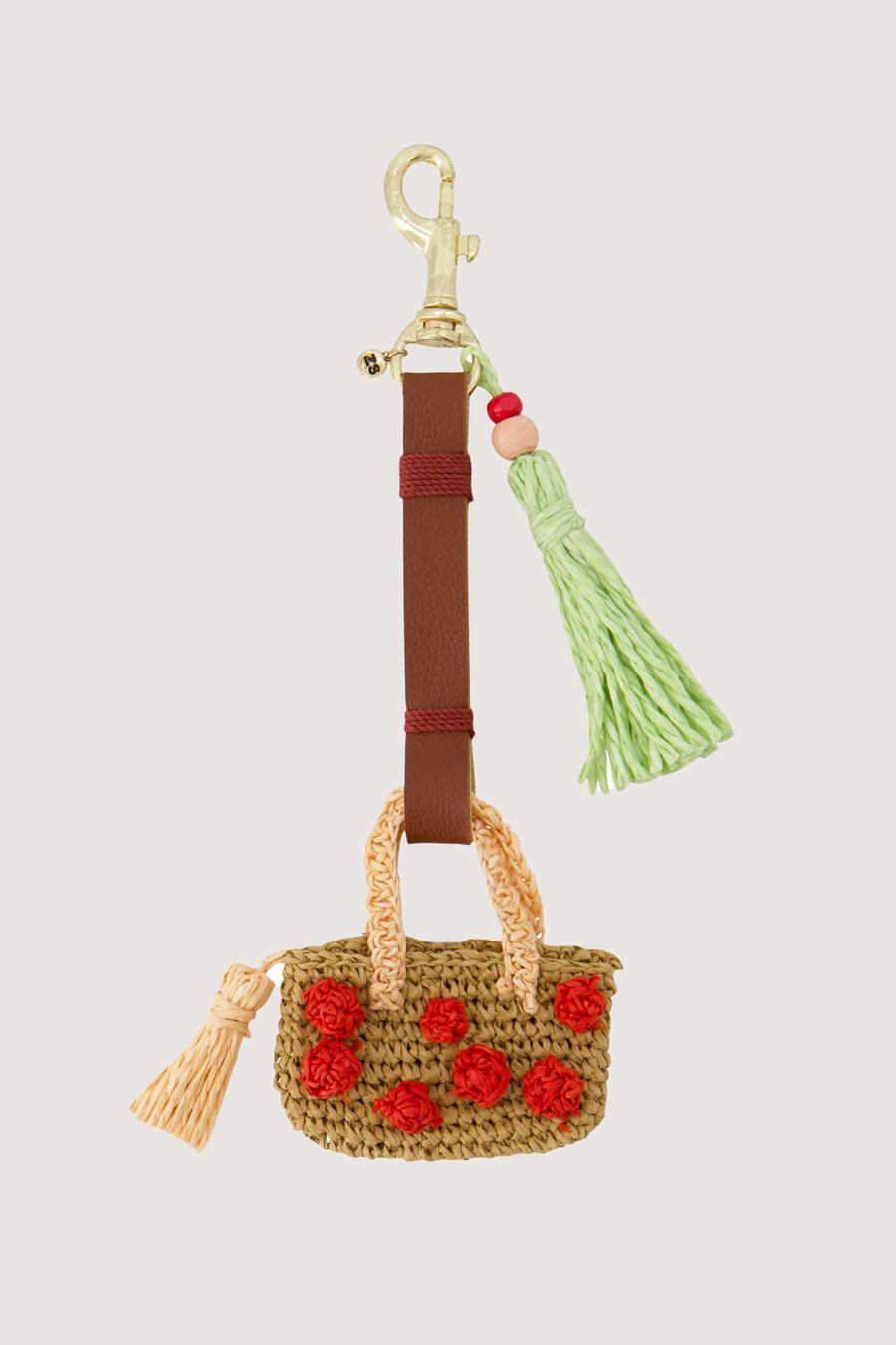 sleutel/tas hanger met gehaakt tasje | crispy pink