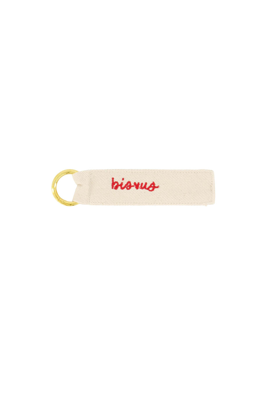 sleutelhanger bisous | wit / rood