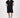 linnen fladdermouw jurk met zakken | black