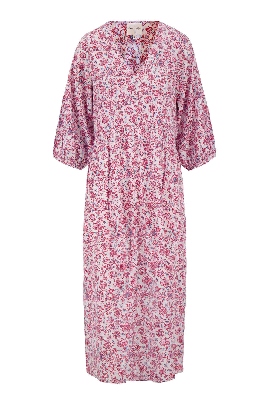 print jurk met 3/4 mouwen | multicolor