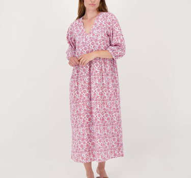 Printkleid mit 3/4-Ärmeln | mehrfarbig