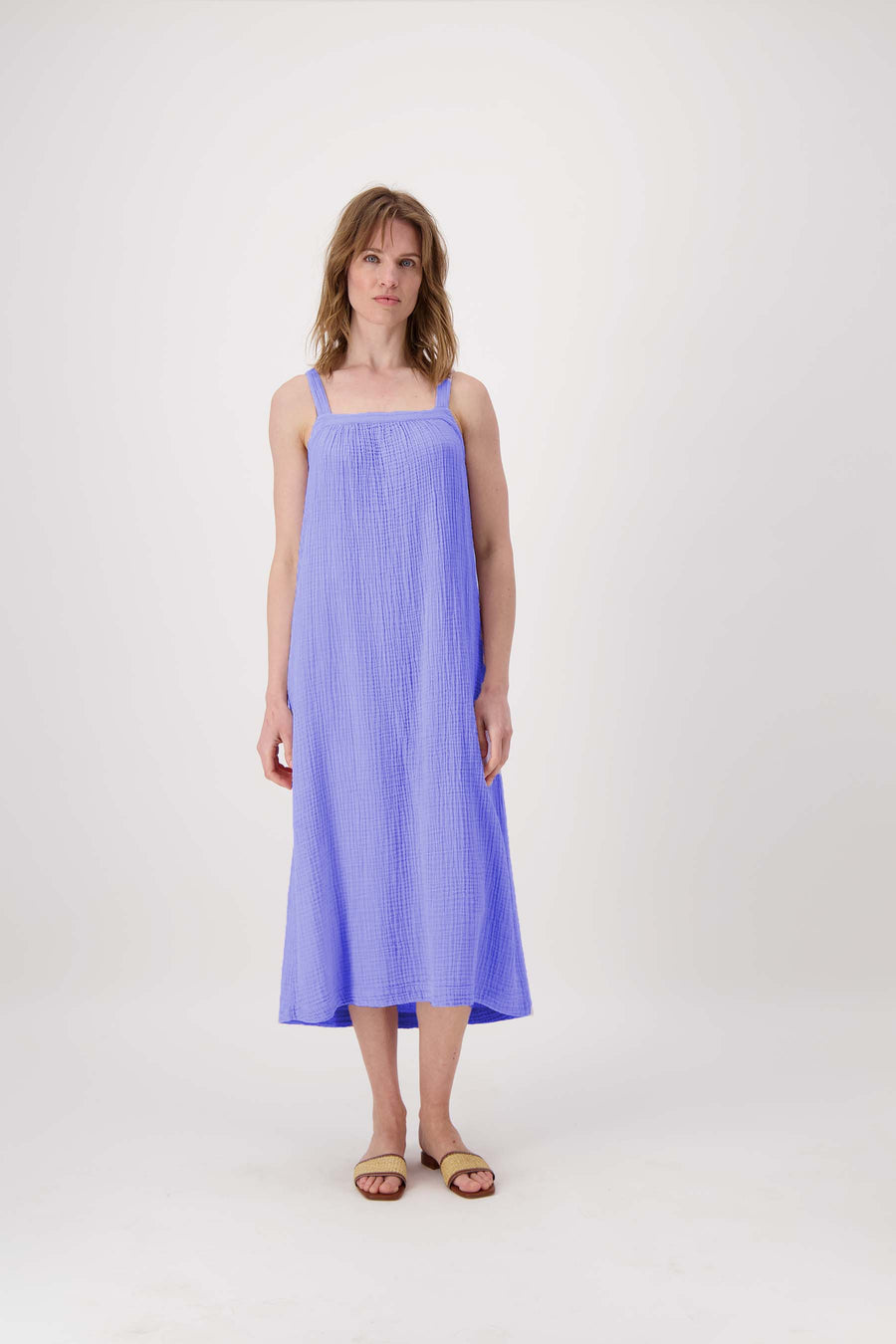 long muslin dress | lavender blue
