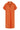 Mousseline-Kleid mit Kragen | orange