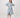 Langes Leinenkleid mit Knopfleiste | Graublau