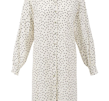 polka-dot dress | off-white / black