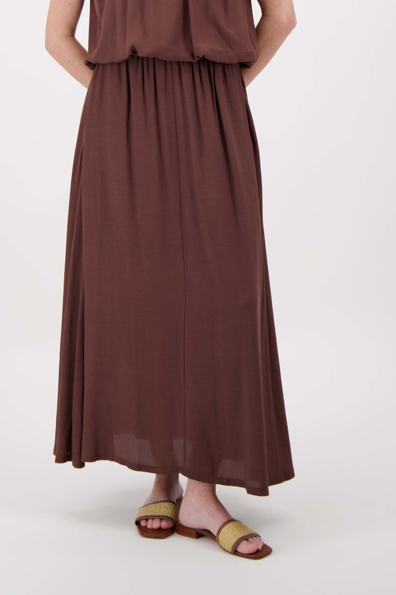 crincle doek fladder rok | brown