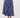 flowy skirt  ikat print | blue / brown