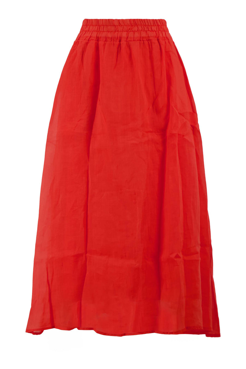 ramie skirt | coral