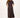 satijnen rok met kant detail | dark choco