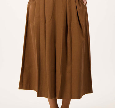 rok met plooien | hazelnut