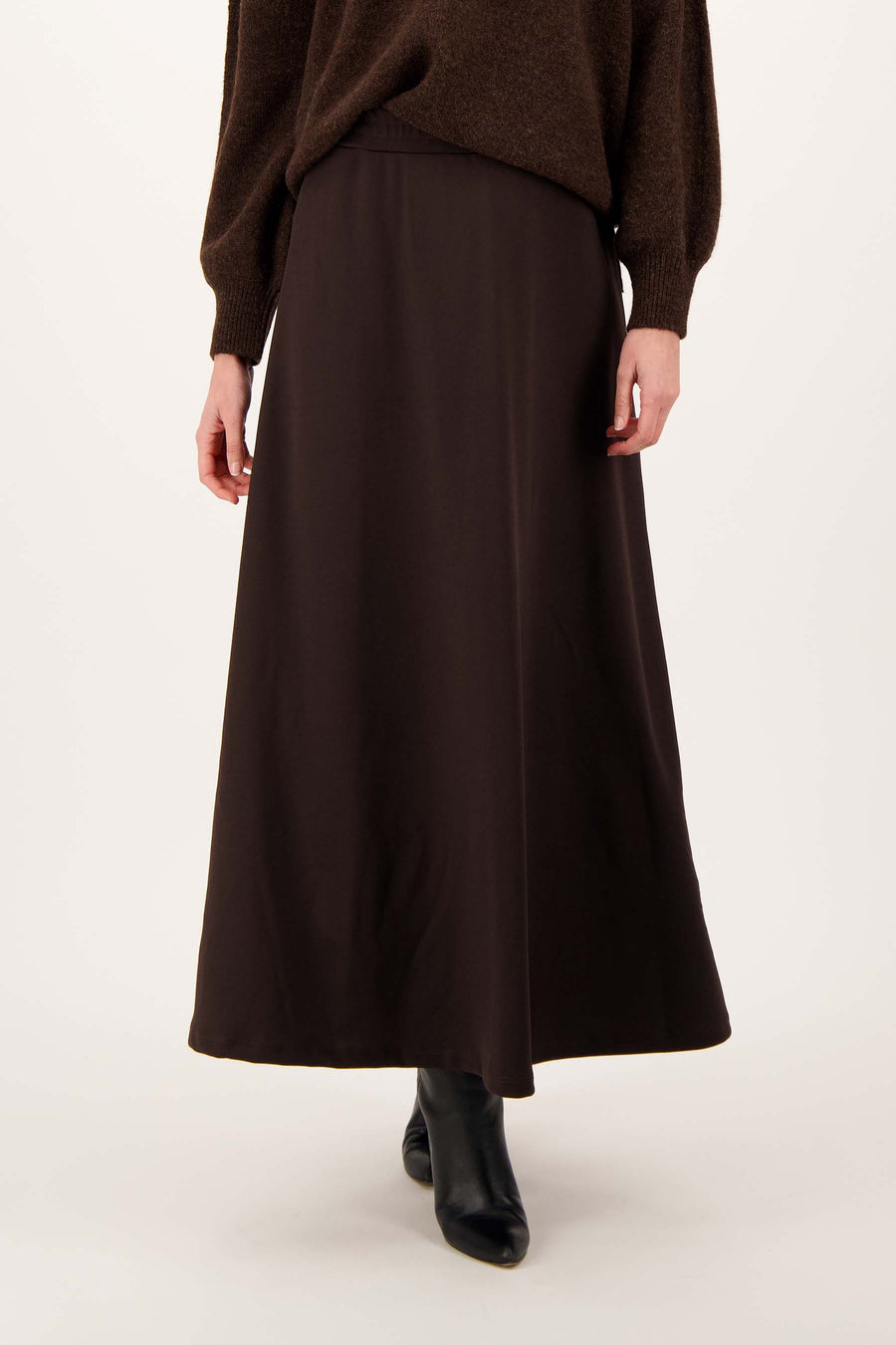 bi stretch rok lang model | dark choco