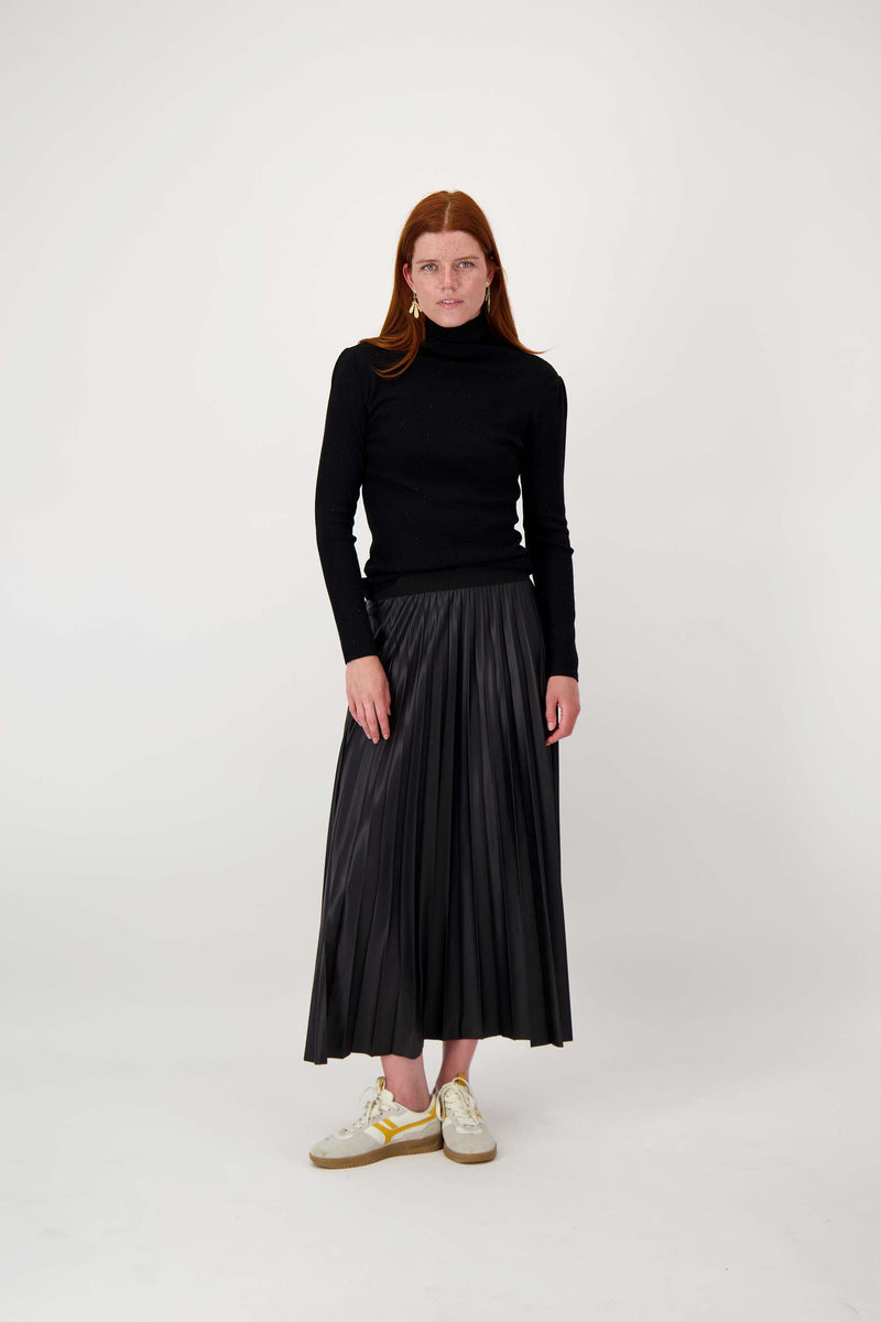 faux leather skirt | black