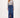 lange denim stretch rok | mid blue denim